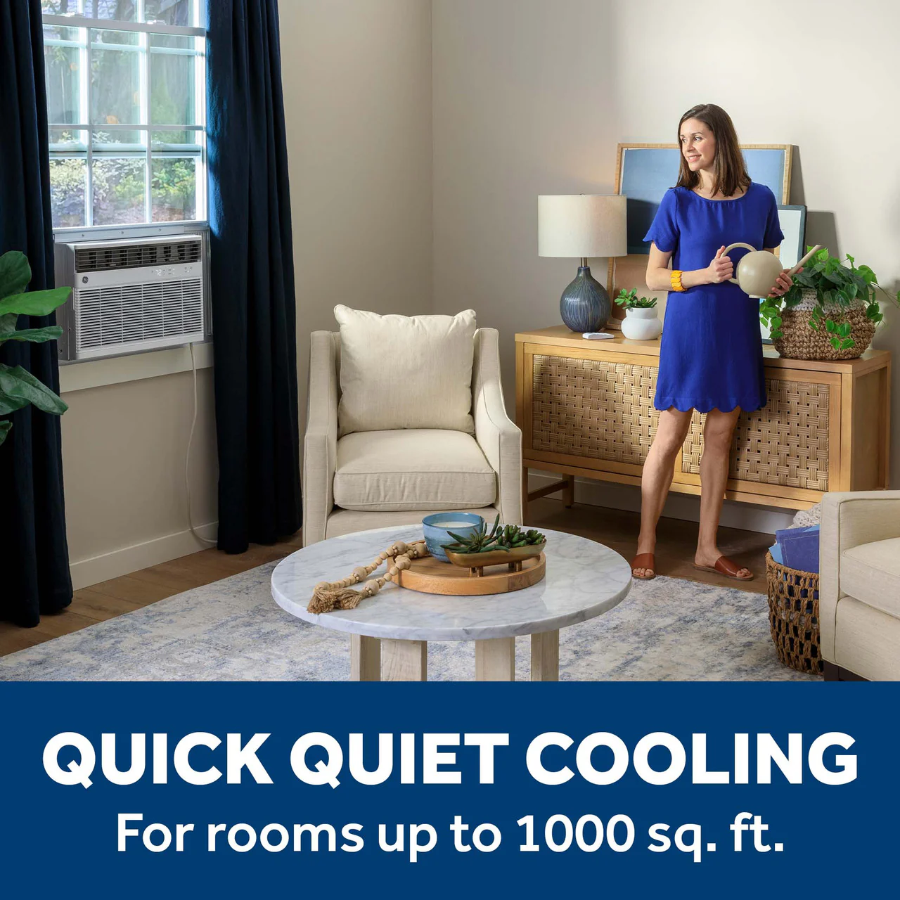 GE® 18,000 BTU Smart Heat/Cool Electronic Window Air Conditioner for Extra-Large Rooms up to 1000 sq. ft. - Image 4