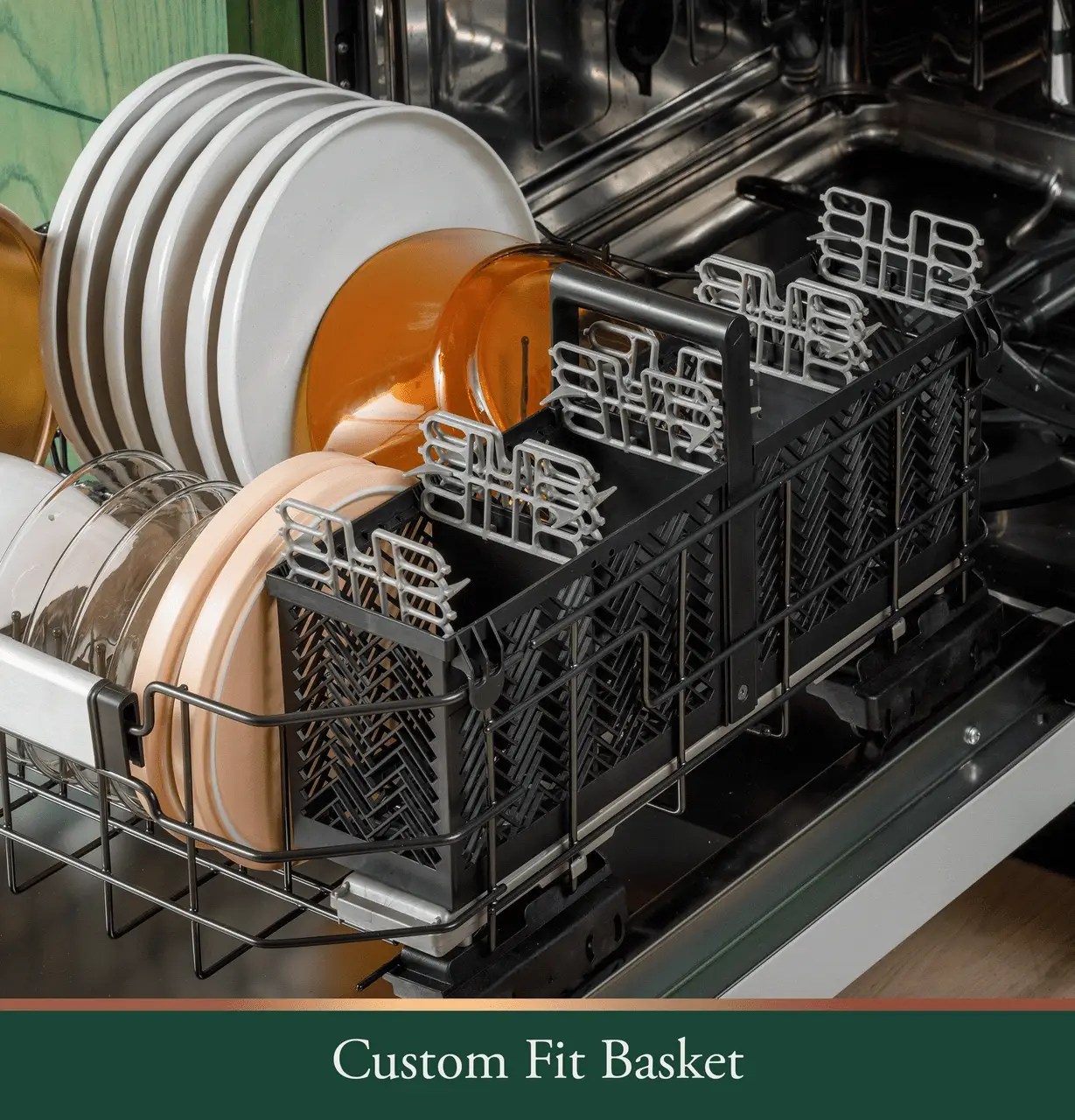 CAFÉ™ CustomFit ENERGY STAR Stainless Interior Smart Dishwasher with Ultra Wash Top Rack and LED Lights, 39 dBA in Platinum Glass