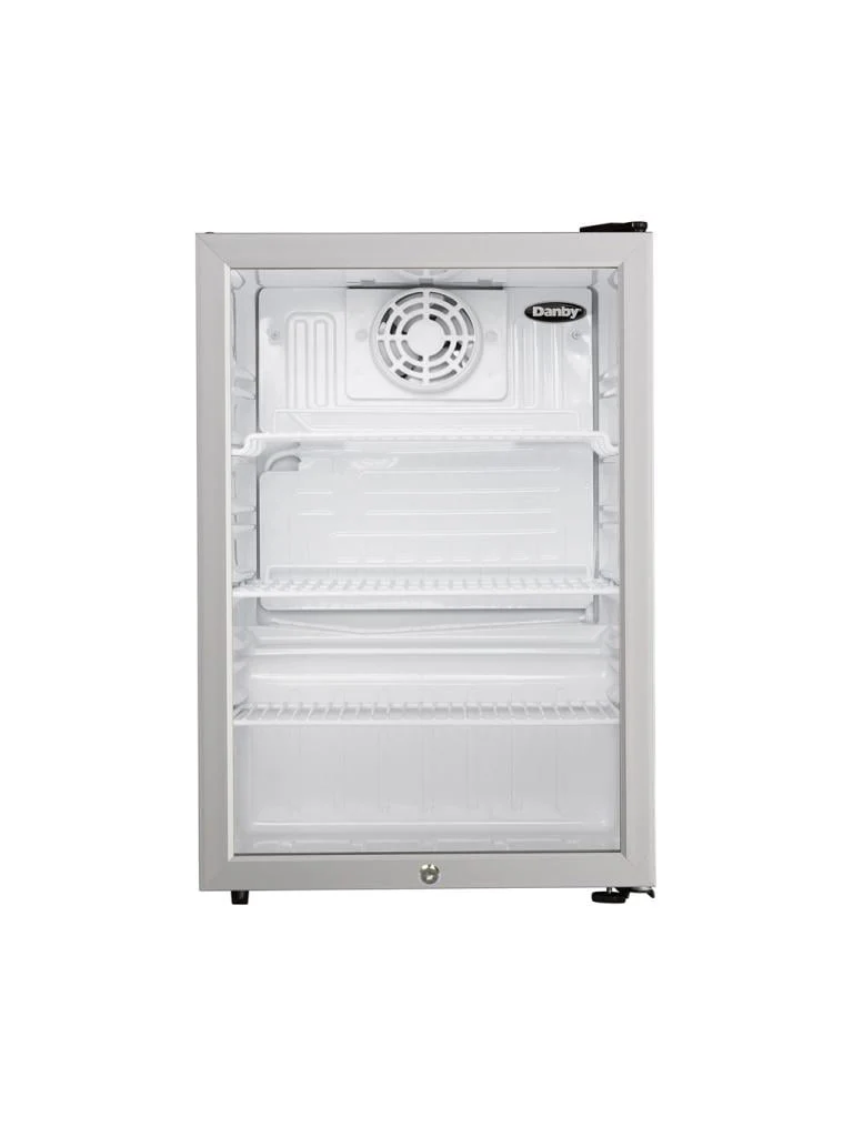 Danby 2.6 cu. ft. Compact Glass Door Fridge in Platinum - Image 2