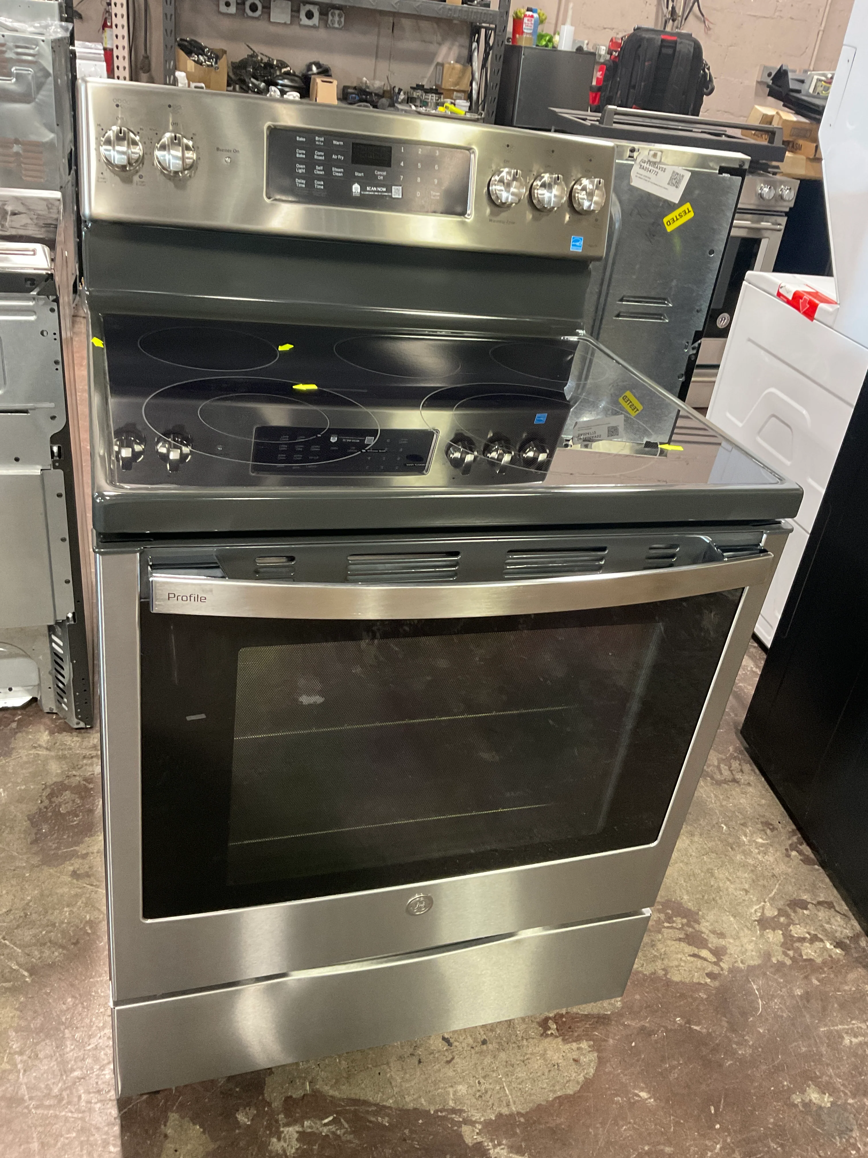 GE Profile™ ENERGY STAR® 30" Smart Free-Standing Electric Convection Fingerprint Resistant Range with No Preheat Air Fry - Image 2
