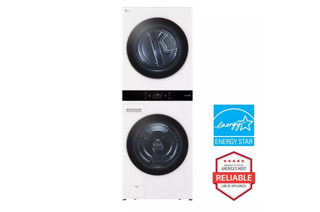 LG STUDIO WashTower™ with 5.0 cu.ft. Washer & 7.4 cu.ft. Dryer - Essence White