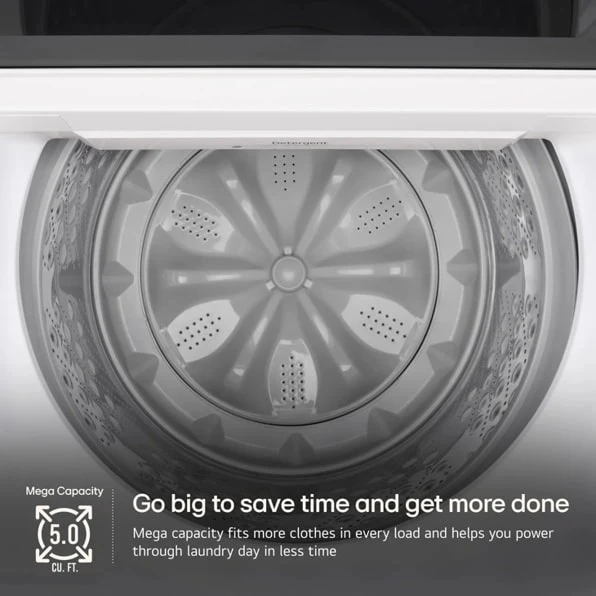 LG 5.0 cu. ft. Mega Capacity Smart Top Load Washer with Impeller, EasyUnload™ & AI Sensing - Image 2