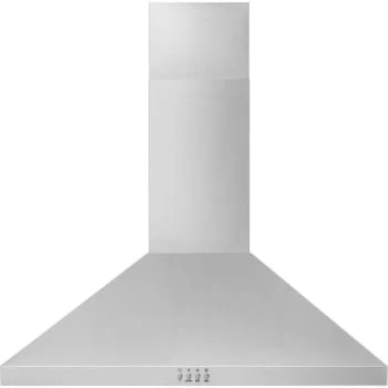 30 Inch Wall Mount Range Hood with 3-Speed/400 CFM Motor, Push-Button Controls, LED Task Lighting, Dishwasher-Safe Grease Filters, Flexible Ventilation Options, and ADA Compliant